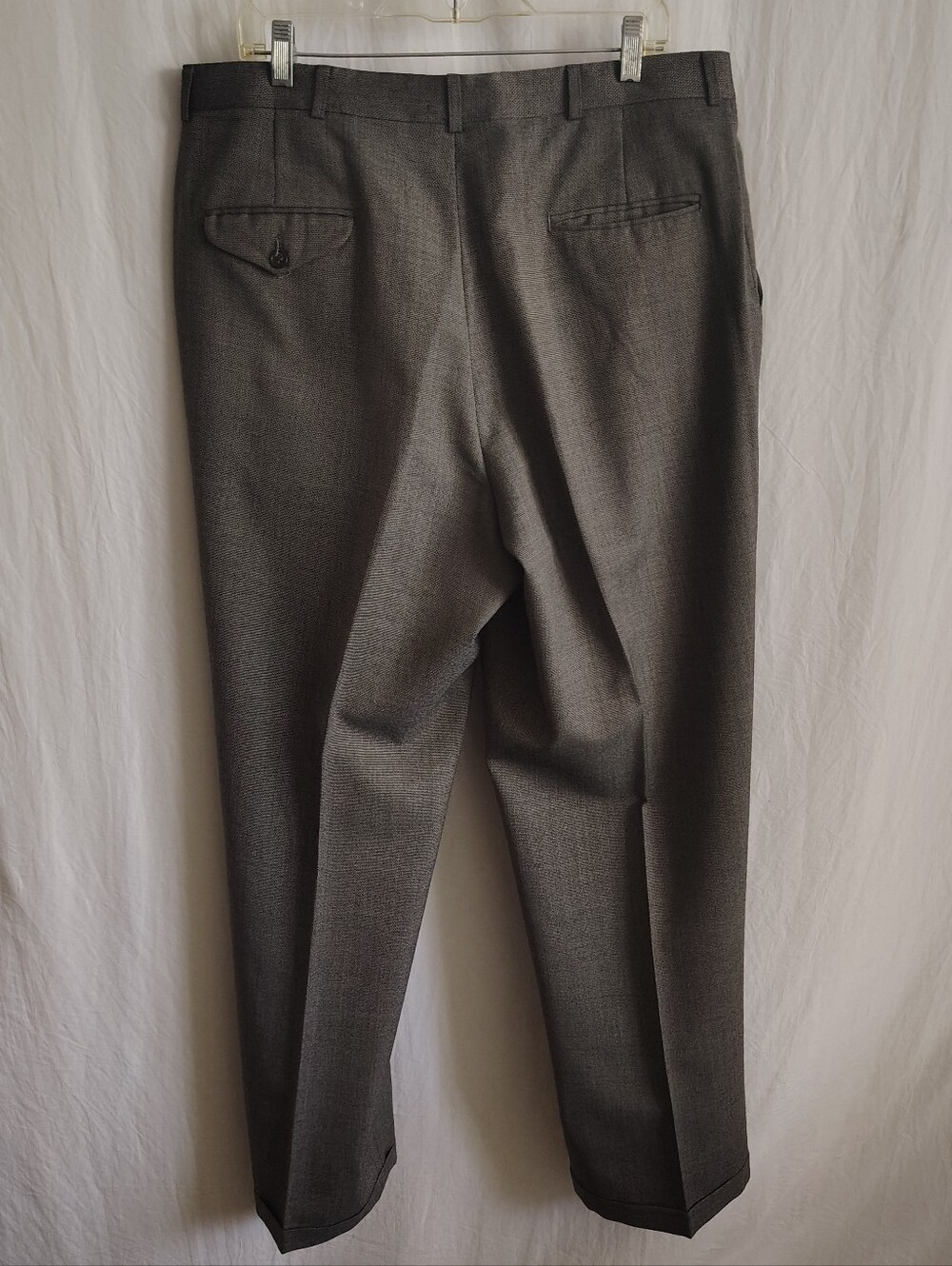 Haggar Men's Grey Dress Pants with Branded Waistband 38 X 32
